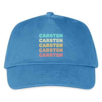 Name Carsten - Kinder Basecap - Pfauenblau - Vorne