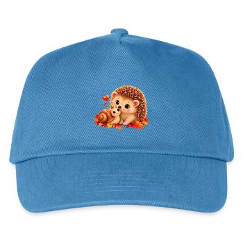 Igel & Schnecke - Kinder Basecap - Pfauenblau - Vorne