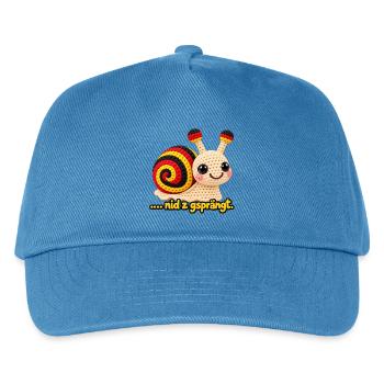Nid z gsprängt Berner Schnecke  - Kinder Basecap - Pfauenblau - Vorne