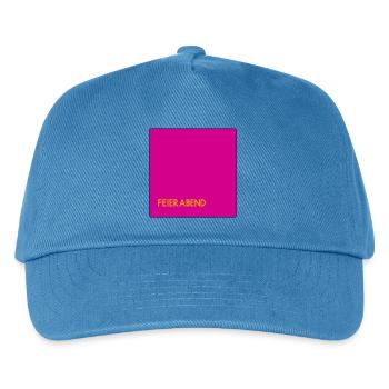 Feierabend - Kinder Basecap - Pfauenblau - Vorne