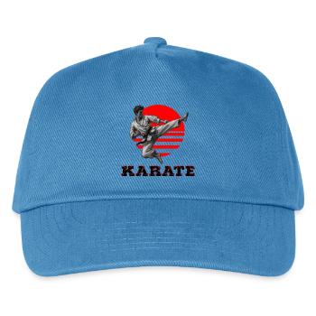 Karate - Kinder Basecap - Pfauenblau - Vorne