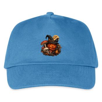 Dunkle Magie: Exklusives Halloween-Design - Kinder Basecap - Pfauenblau - Vorne