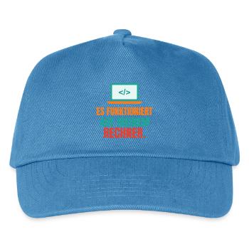 Es funktioniert auf meinem Rechner – IT Spruch - Kinder Basecap - Pfauenblau - Vorne