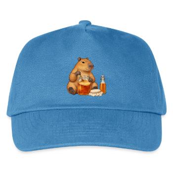 Capybara braut Kombucha - Kinder Basecap - Pfauenblau - Vorne