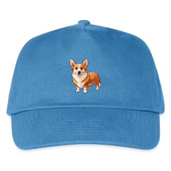 Walisischer Corgi-Hund - Kinder Basecap - Pfauenblau - Vorne