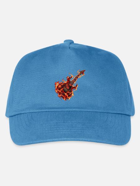 Inferno Dragon Gitarre - Kinder Basecap - Pfauenblau
