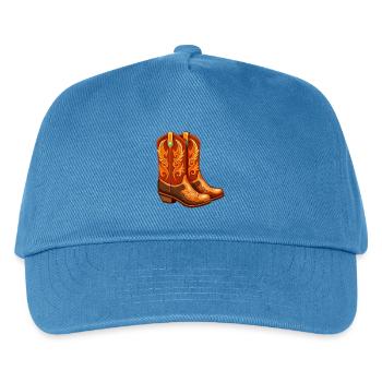 Cowgirl-Stiefel - Kinder Basecap - Pfauenblau - Vorne