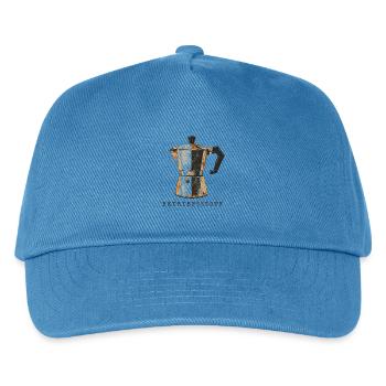 Kaffee Shirt - Kinder Basecap - Pfauenblau - Vorne
