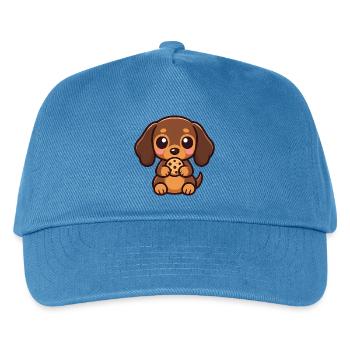 Dackel Hund Cartoon Kawaii Süßigkeit - Kinder Basecap - Pfauenblau - Vorne