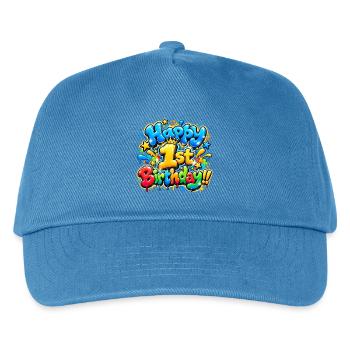 Herzlichen Glückwunsch zum ersten Geburtstag Graffiti: Little Street Legend! - Kinder Basecap - Pfauenblau - Vorne