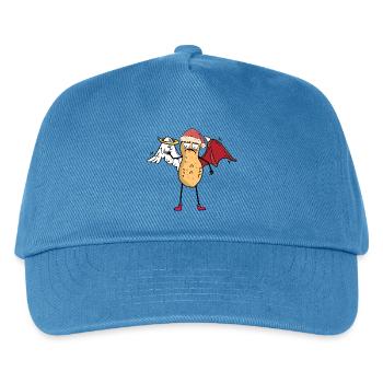 Saint-Nicolas cacahuète céleste diabolique Noël Père Noël - Casquette de baseball Enfant - bleu paon - Devant