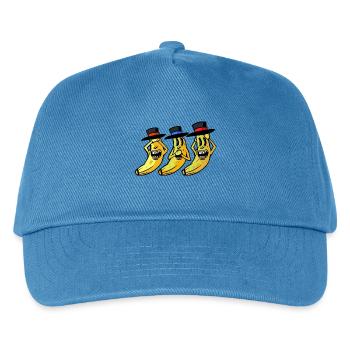 Banane lustig witzig spaßig Bananen Obst Frucht - Kinder Basecap - Pfauenblau - Vorne