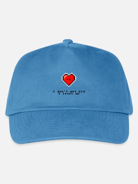 Altes altes Geburtstagsherz Retro-Spiel - Kinder Basecap - Pfauenblau