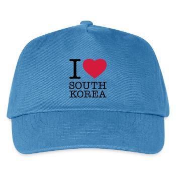 I LOVE SOUTH KOREA Südkorea - Kinder Basecap - Pfauenblau - Vorne