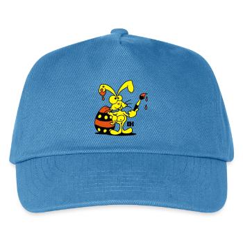 Osterhase - Kinder Basecap - Pfauenblau - Vorne
