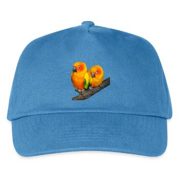 Vögel - Kinder Basecap - Pfauenblau - Vorne
