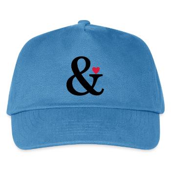 Esperluette coeur et amour signe cadeau d'amour - Casquette de baseball Enfant - bleu paon - Devant