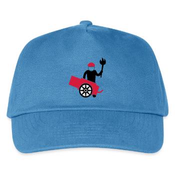 kanone - Kinder Basecap - Pfauenblau - Vorne