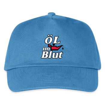 Auto Tuning Schrauber Kult Shirt, Öl im Blut (25) - Kinder Basecap - Pfauenblau - Vorne