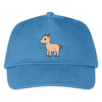 Ziege Ziegen Geiss - Kinder Basecap - Pfauenblau - Vorne