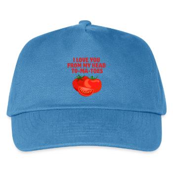Ich liebe dich, liebe, Tomaten - Kinder Basecap - Pfauenblau - Vorne