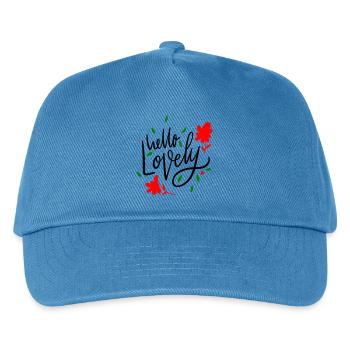 Hello Lovely - Kinder Basecap - Pfauenblau - Vorne