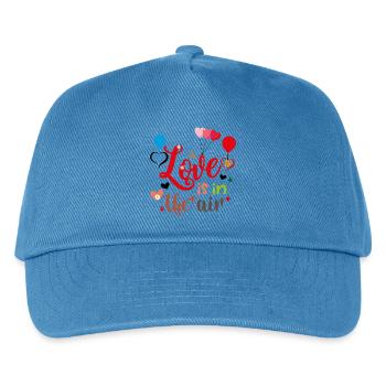 Liebe liegt in der Luft - Kinder Basecap - Pfauenblau - Vorne