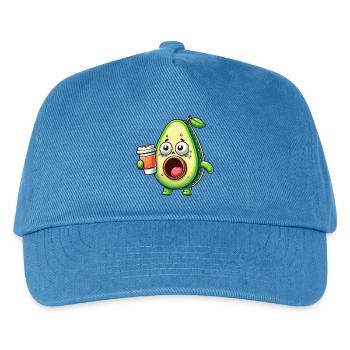 Avocado with Coffee Caffeine Shock - Kids’ Baseball Cap - peacock-blue - Front