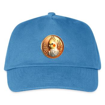Medaille (05) - Kinder Basecap - Pfauenblau - Vorne