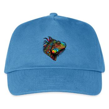 Leguan - Kinder Basecap - Pfauenblau - Vorne