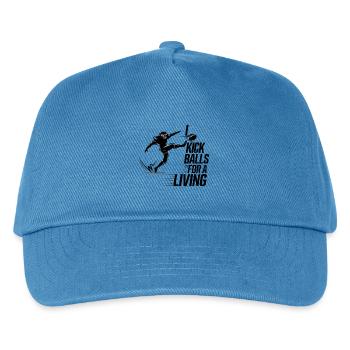 I Kick Balls for a Living – American Football - Kids’ Baseball Cap - peacock-blue - Front