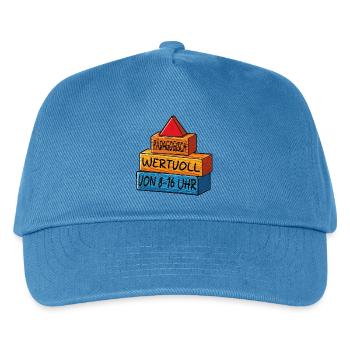 Pädagogisch wertvoll von 8 - 16uhr - Kinder Basecap - Pfauenblau - Vorne