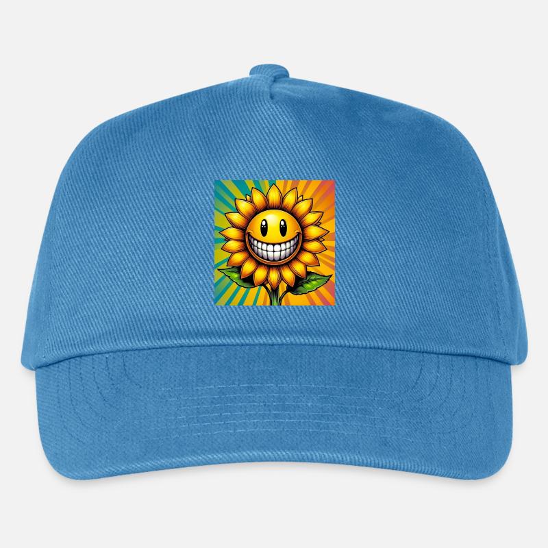 Sonnenblume - Kinder Basecap - Pfauenblau