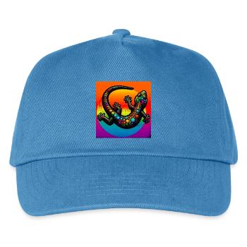 Gecko - Kinder Basecap - Pfauenblau - Vorne