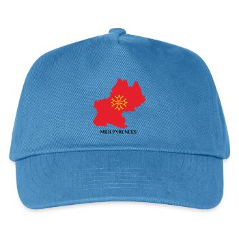 Carte du midi-pyrénée - Casquette de baseball Enfant - bleu paon - Devant