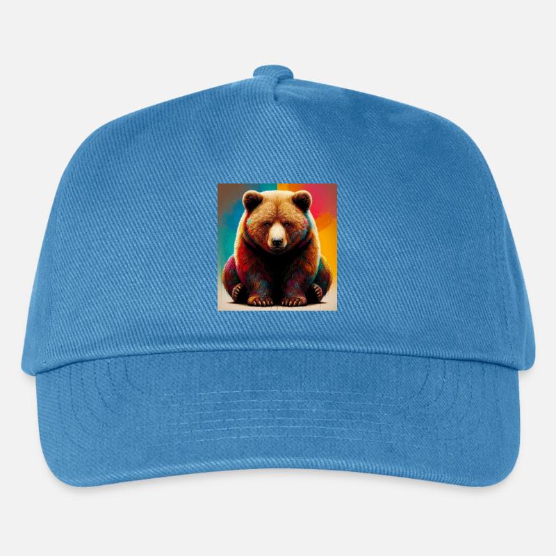 Bär - Kinder Basecap - Pfauenblau
