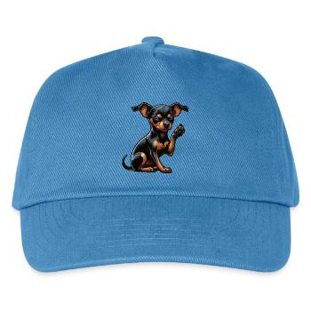 Zwergpinscher Pinscher Pinscherbesitzer Minpin - Kinder Basecap - Pfauenblau - Vorne