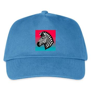 zebra - Kids’ Baseball Cap - peacock-blue - Front