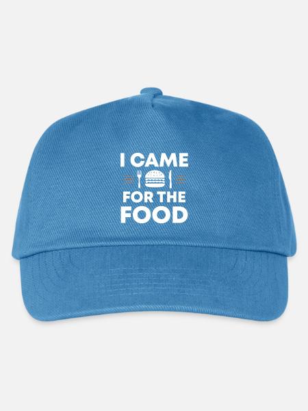 Ich kam wegen des Essens | Came for the food - Kinder Basecap - Pfauenblau