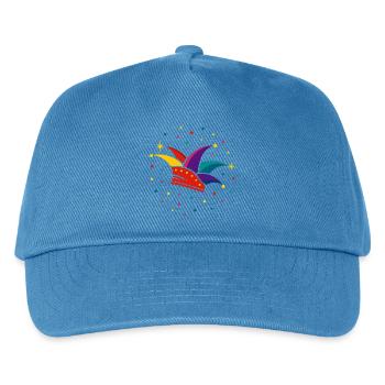 Casquette de fou avec confettis – Carnaval & Carnaval - Casquette de baseball Enfant - bleu paon - Devant