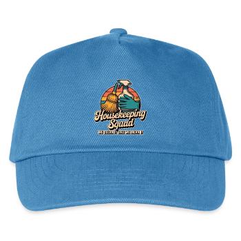 Lustiges Putzen Design - Kinder Basecap - Pfauenblau - Vorne
