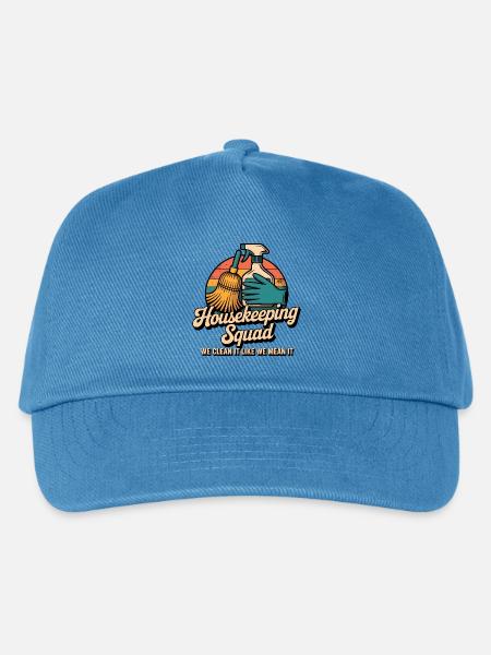 Lustiges Putzen Design - Kinder Basecap - Pfauenblau
