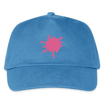 Pink Paint Splash - Kinder Basecap - Pfauenblau - Vorne