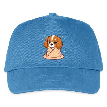 Dog Rider Cuddly in Pastel Plaid - Kids’ Baseball Cap - peacock-blue - Front