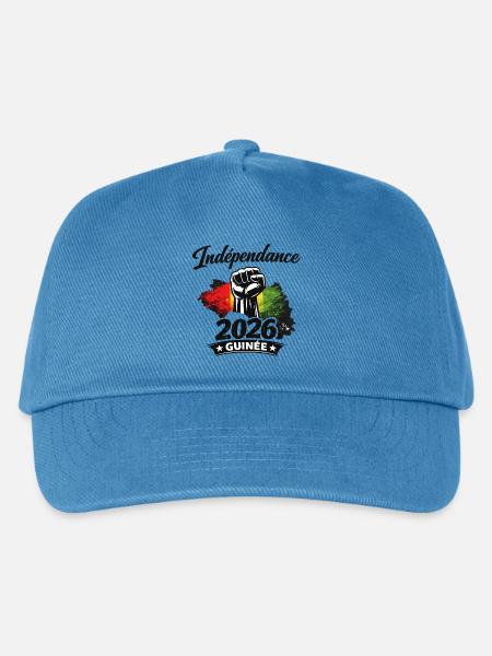 Independence GUINÉE“ mit Faust & Flaggenfarben - Kinder Basecap - Pfauenblau