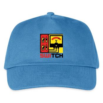 Graphique du panneau d’interrupteur de boîte électrique - Casquette de baseball Enfant - bleu paon - Devant