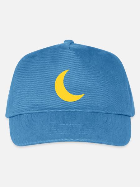 Mond Sichel Gelb - Kinder Basecap - Pfauenblau