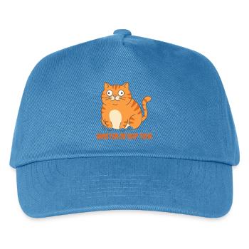 Meister der Schlafzeit-Katze - Kinder Basecap - Pfauenblau - Vorne