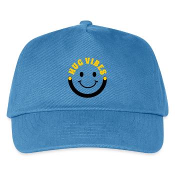 Minimalist Hug Vibes – Typography with Smile Curve - Kids’ Baseball Cap - peacock-blue - Front