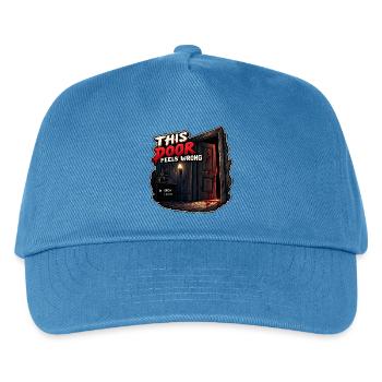 Diese Tür fühlt sich falsch an – Survival-Horror - Kinder Basecap - Pfauenblau - Vorne